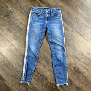 7 For All Mankind Skinny Blue Jeans Pants Denim ((size 25))